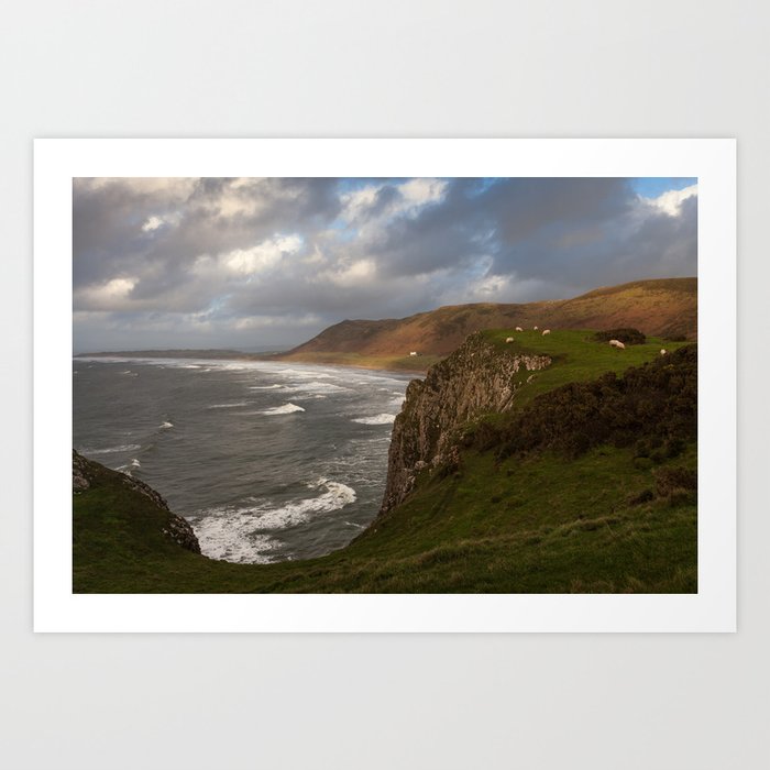 Rhossili Bay Gower Art Print