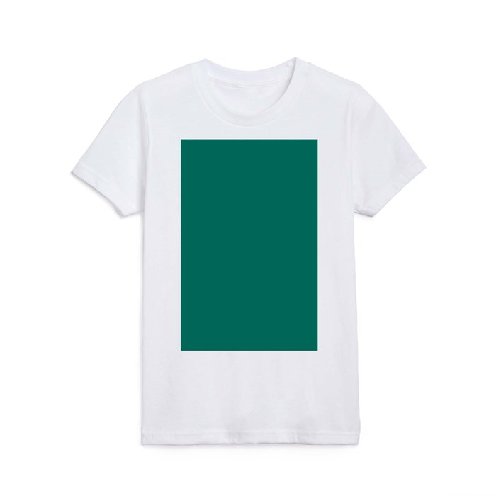 makeup Legeme Verdensrekord Guinness Book Dark Green Solid Color Pantone Shady Glade 18-5624 TCX Shades of Blue-green  Hues Kids T Shirt by My_Perfect_Solid_Color_Shades_Hue | Society6