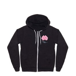 Flying Whale with Pink balloons #1 Zip Hoodie