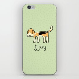 Cute Beagle Dog &joy Doodle iPhone Skin