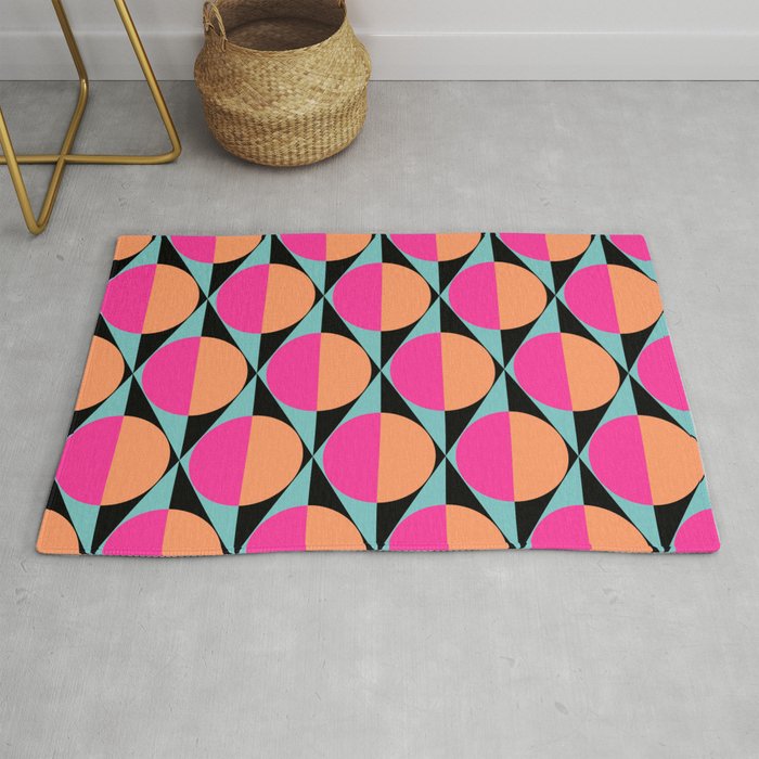 60s abstract pattern Rug