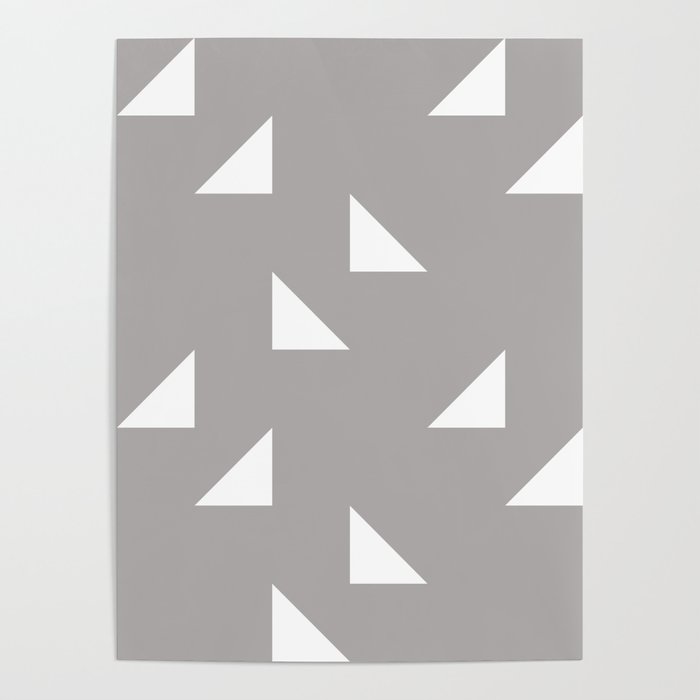 beige triangles Poster