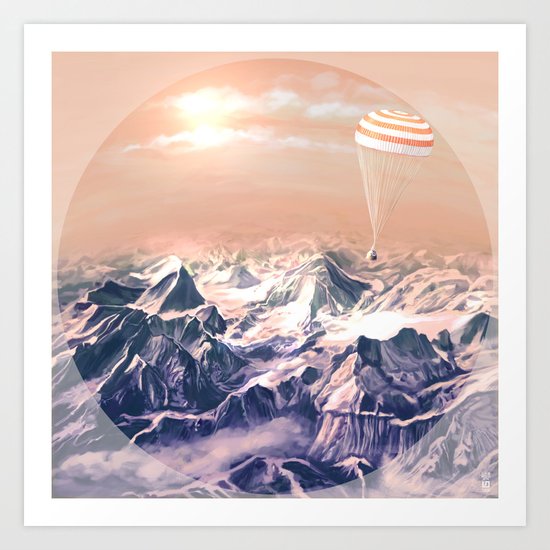Astronaut Returns II Art Print