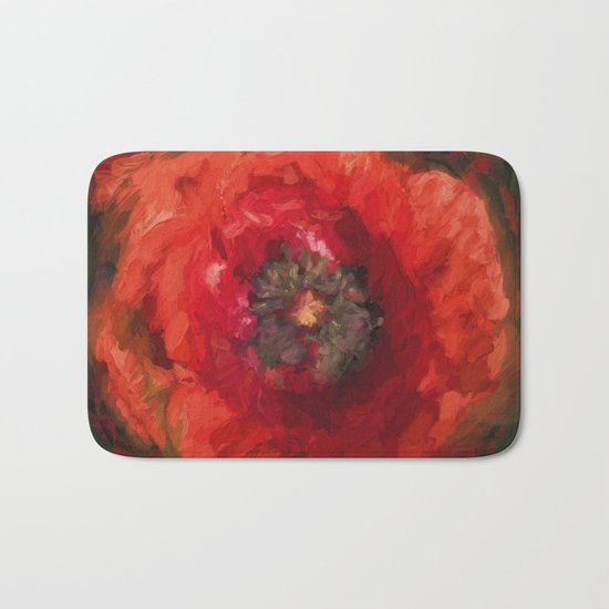 Poppy heart Bath Mat