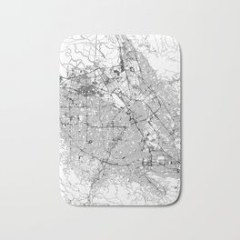 San Jose White Map Bath Mat | Abstract, Architecture, Minimal, Modern, Illustration, Graphicdesign, Jose, City, Geometric, Map 