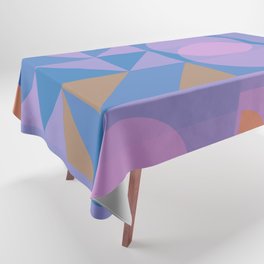 Shapes in Blue and Lavender Tablecloth