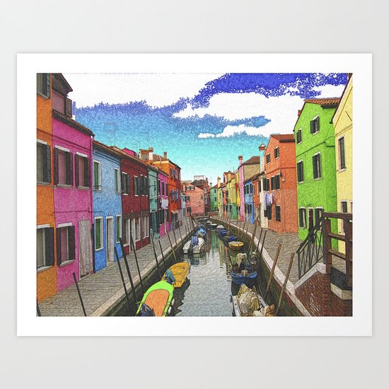 Village colors Art Print