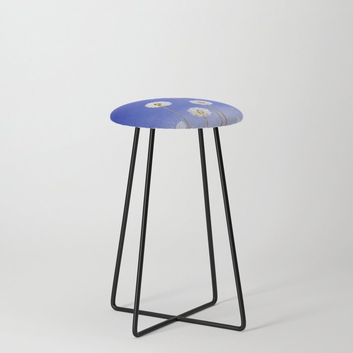 Up, Up and Away 2 - Dandelion Watercolor  Counter Stool