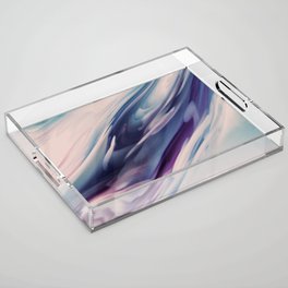 Deep Pastels Abstract Flow Acrylic Tray