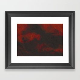Black and Liquid Red Framed Art Print