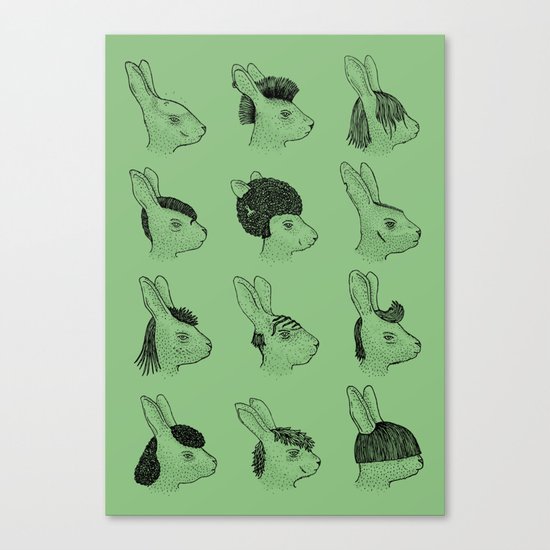 Hare Styles Canvas Print