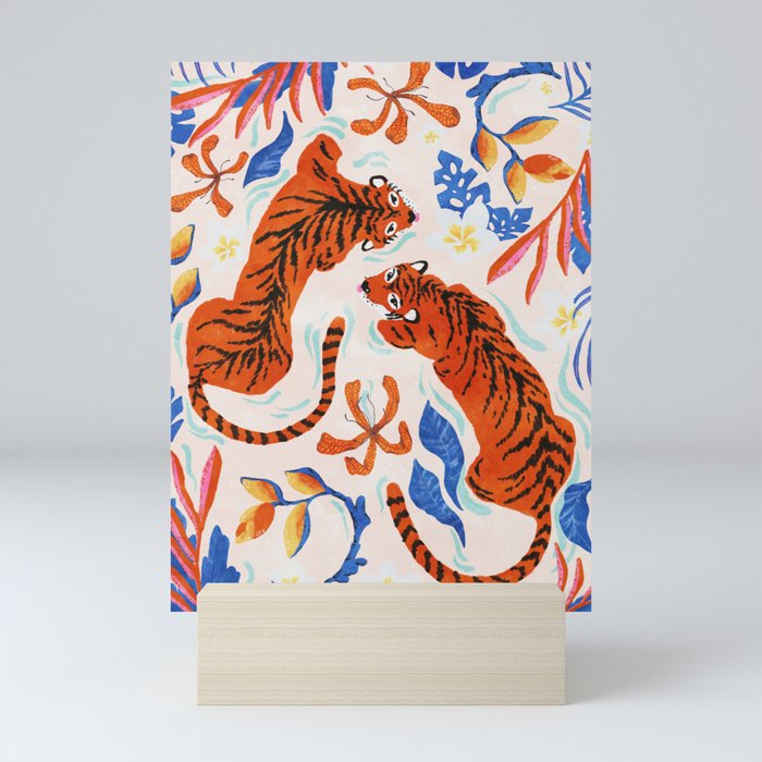 Tiger Swim Mini Art Print