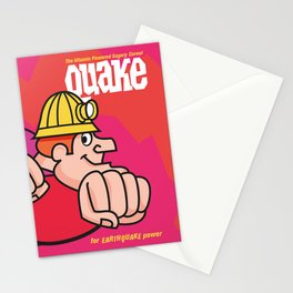 Retro Quake Cereal Box Stationery Card