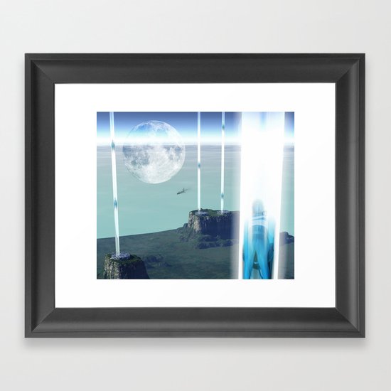 space elevator - transfer station 2099 Framed Art Print
