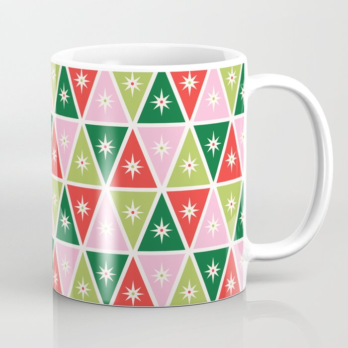 Retro Christmas Triangles Coffee Mug