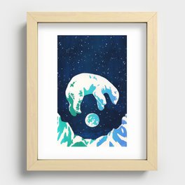 Polar Bear Sky Recessed Framed Print