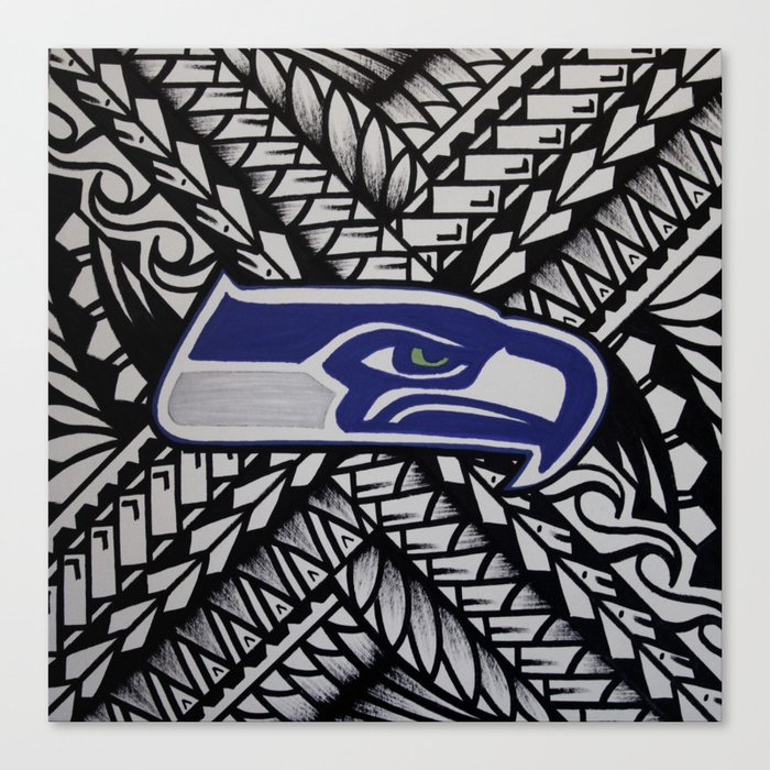 Seahawks poly style Canvas Print