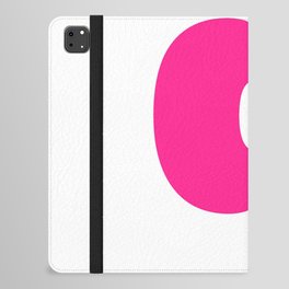 q (Dark Pink & White Letter) iPad Folio Case