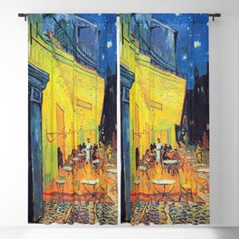 Vincent Van Gogh - Cafe Terrace at Night (new color edit) Blackout Curtain
