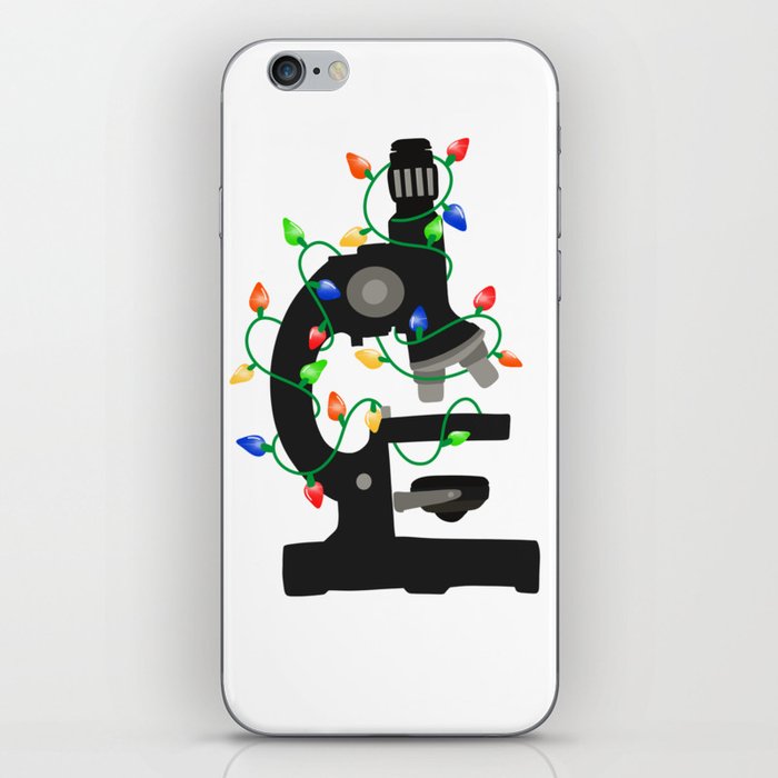 Christmas Microscope iPhone Skin