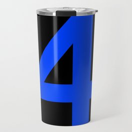 Number 4 (Blue & Black) Travel Mug