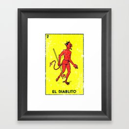 El Diablito Mexican Loteria Card Framed Art Print