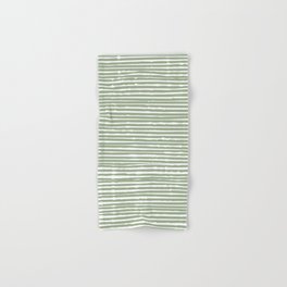 Abstract Stripes, Sage Green, Boho Wall Art Hand & Bath Towel