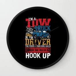 Tow Truck Driver Wall Clock