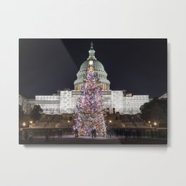 Capitol Christmas Tree Metal Print