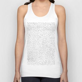 Dotted White & Black Tank Top