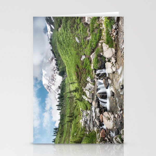 Mt. Rainier, Edith Creek, Scenic Landscape, National Park Stationery Cards