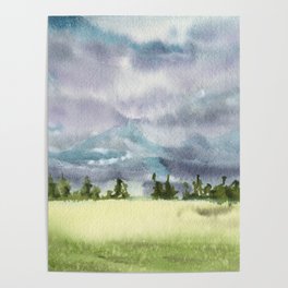 Ethereal Vista | Watercolor Landscape Poster