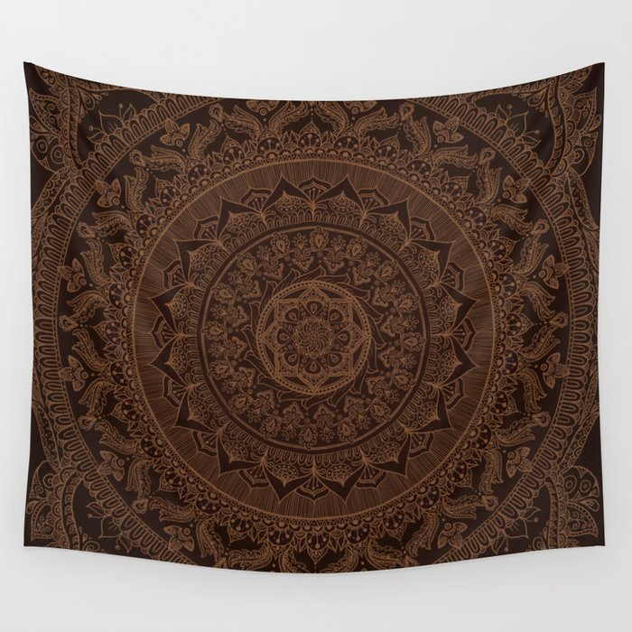 Mandala Dark Chocolate Wall Tapestry