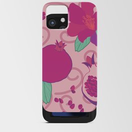 Pomegranate pink and green iPhone Card Case
