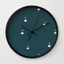 Mini Cloudy Star Wall Clock
