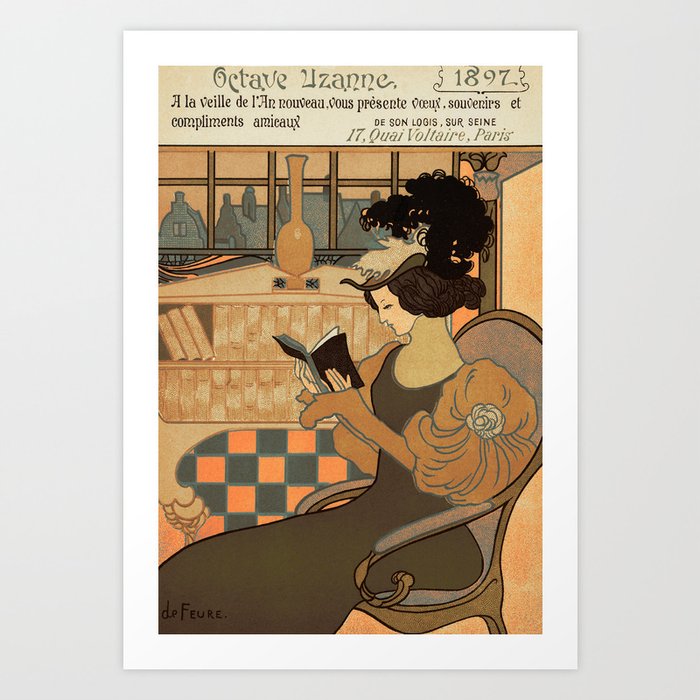 Reading Woman - Georges de Feure Art Print