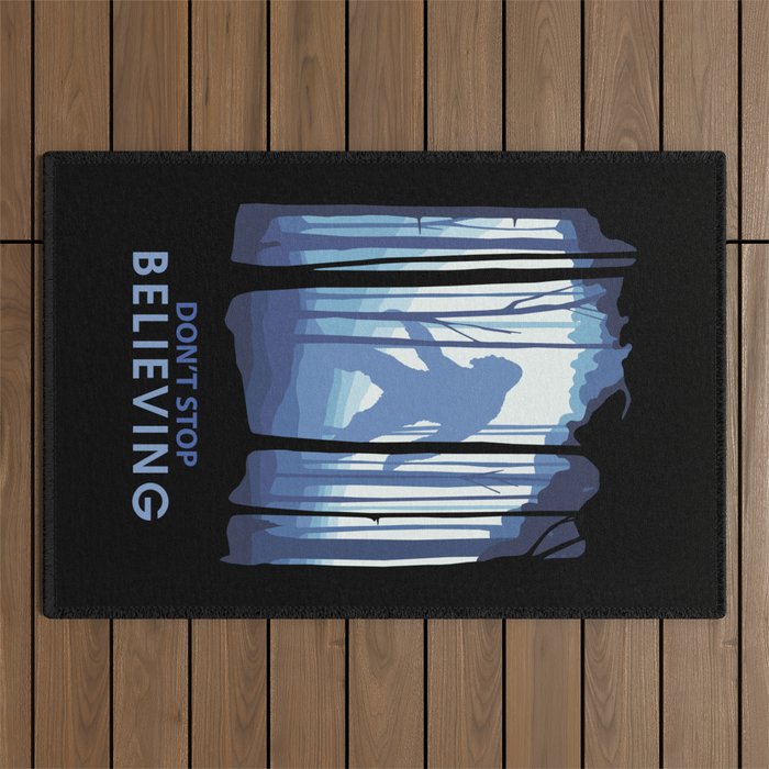 I Believe in Bigfoot Outdoor Rug