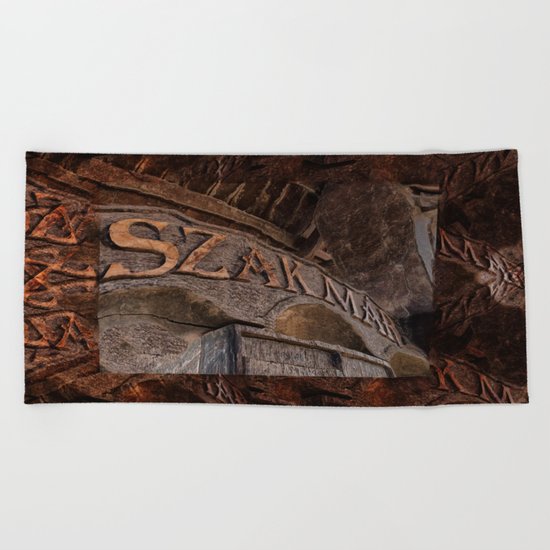 Hungary - Szakmar - Sign Beach Towel