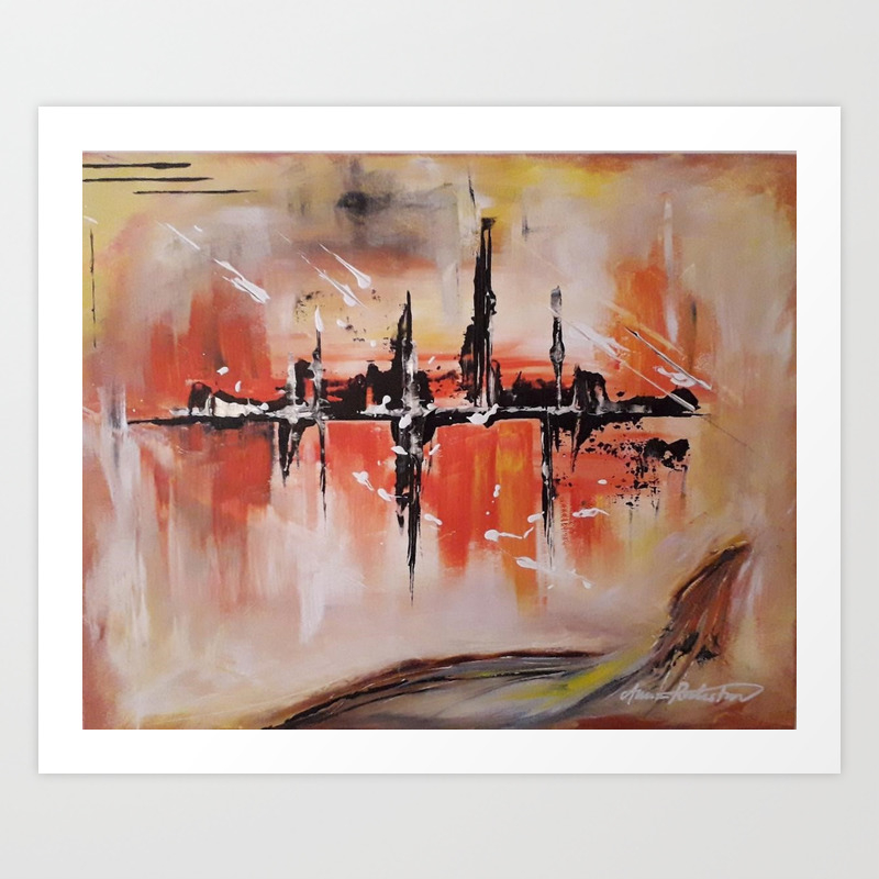City On Fire Art Print By Annarockstrom Society6