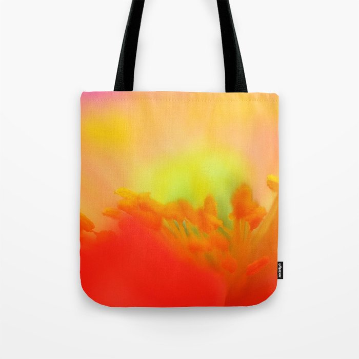 Psychedelic Poppy Sunset  Tote Bag