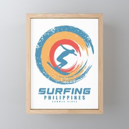 Philippines surfing Framed Mini Art Print