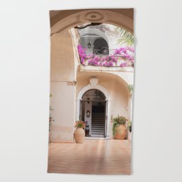 Courtyard with Arch - Positano, Italy Beach Towel