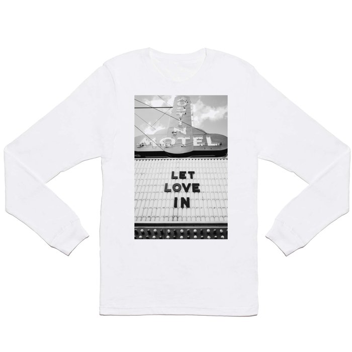 Let Love In Monochrome Long Sleeve T Shirt