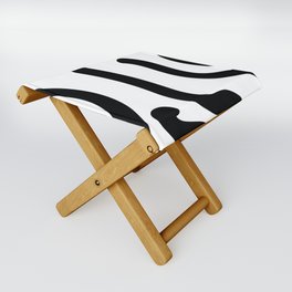 Black and White Folding Stool