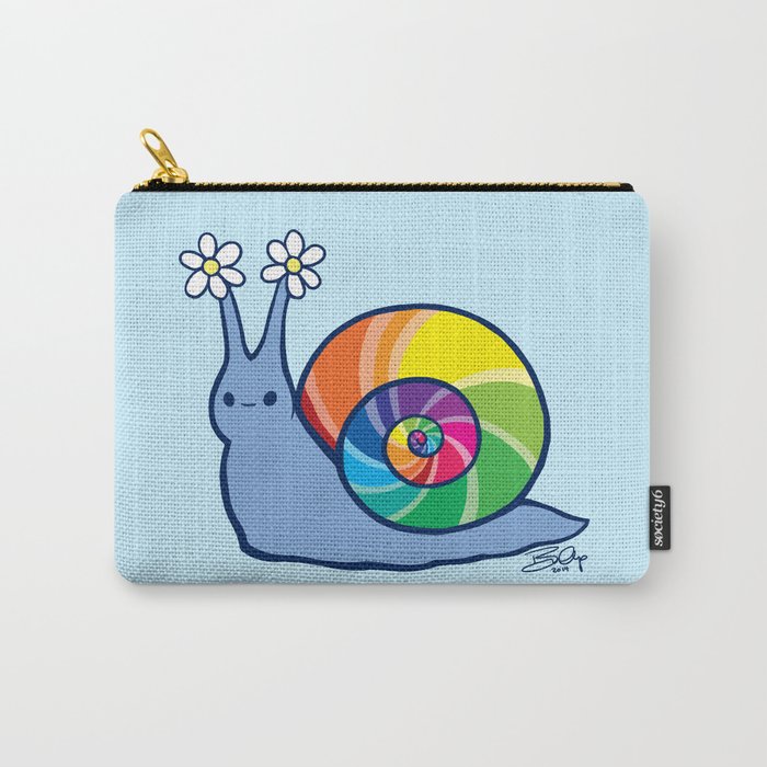 Rainbow Snail Carry-All Pouch