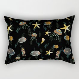 Seamless pattern with cute decorative fishes Rectangular Pillow