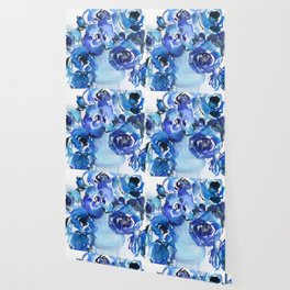 blue stillife: roses Wallpaper