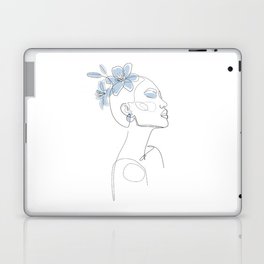 Blue Lily Lady Laptop Skin