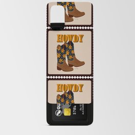 Howdy Cowgirl – Navy & Suede Android Card Case