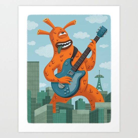 Dai Kaiju Rock City Art Print